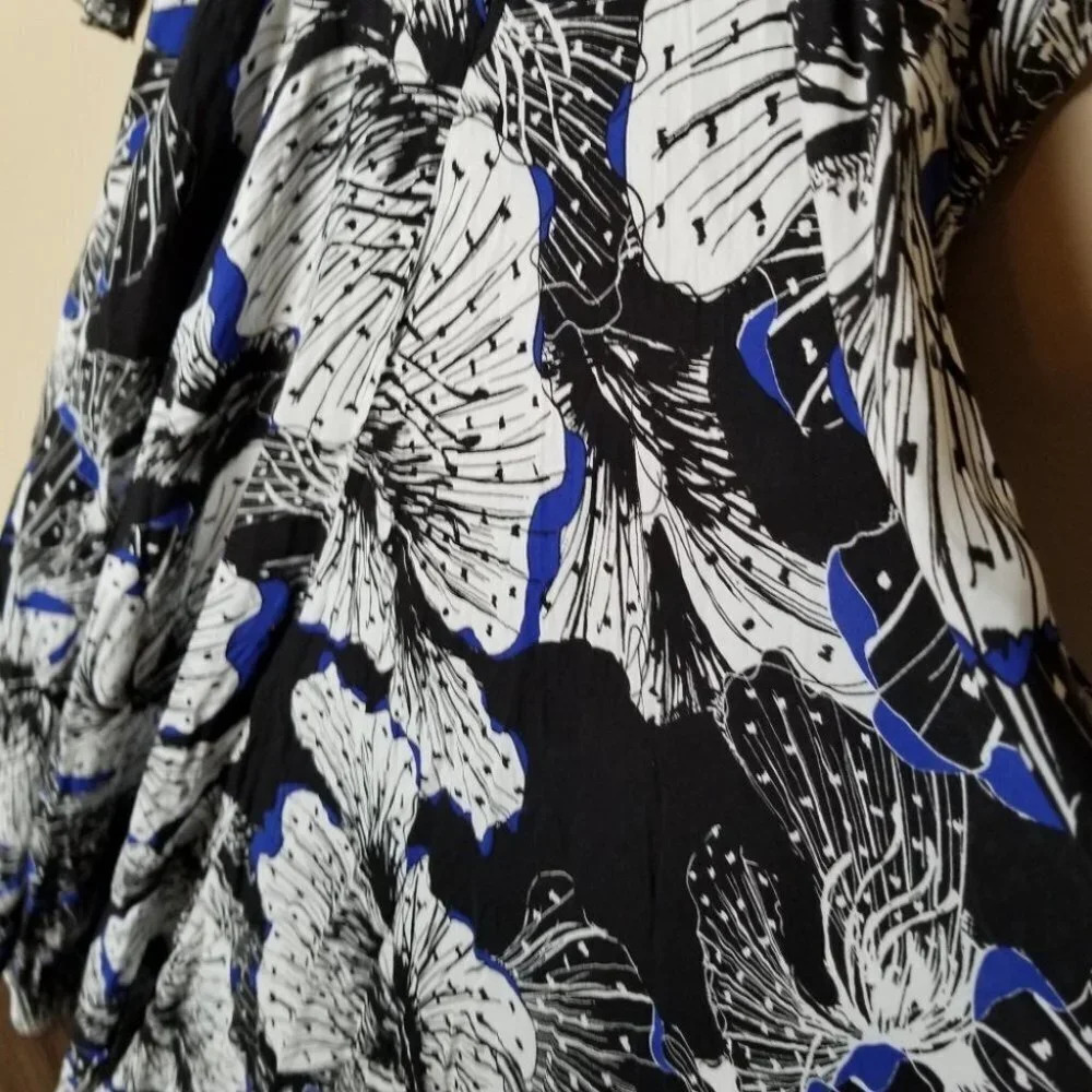 Free People First Kiss Maxi Dress Blue Black S - Picture 7 of 14